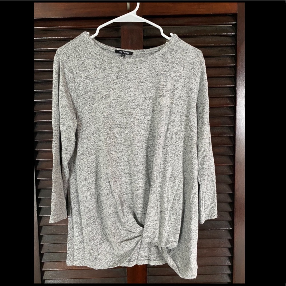 Grey sweater top